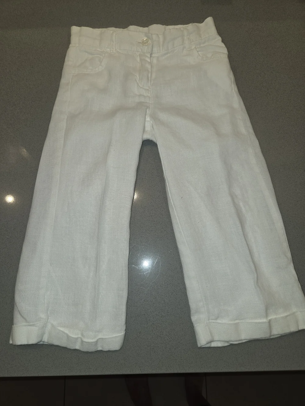 Janie And Jack White Linen Pants